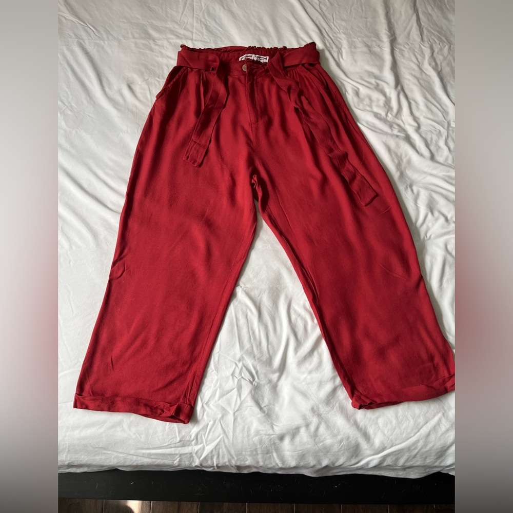 Red Casual Pants